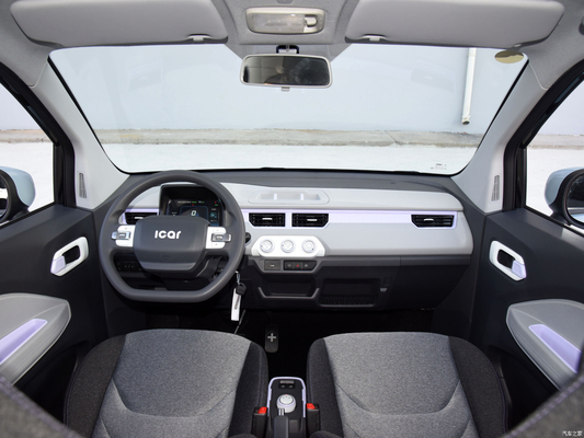 Chery QQ Eiscreme EV Mini Elektroauto 3 Türen 4 Sitzplätze Höchstgeschwindigkeit 100 KM/h für Erwachsene